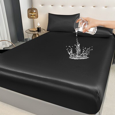 Waterproof Fitted Sheet Mattress Protective Cover Bedcover