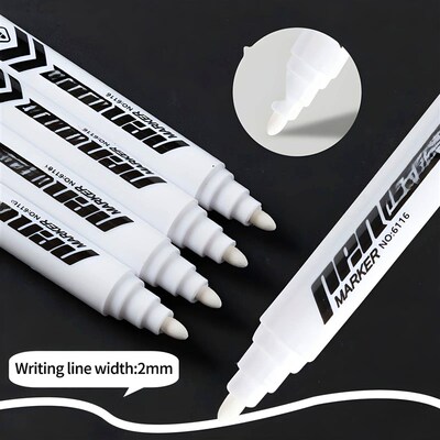 5 Pcs Drawing Art Supplies Oil Marker Permanent White Marker