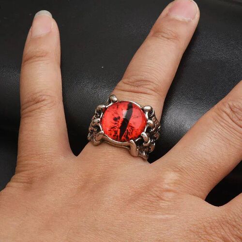 Gothic Mens Punk Colorful Evil Eye Rings For Men Women Fash