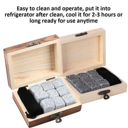 Posture Corrector 9Pcs Whisky Wine Chilling Stones Set Bar H