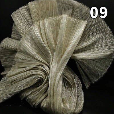 1M Pearlescent Yarn Sparkle Organ Pleated Fabric DIY