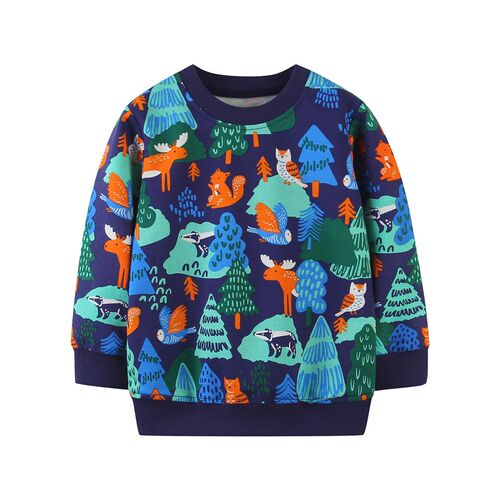 Jumping Meters New New Forest Animals Print Children Sweatsh