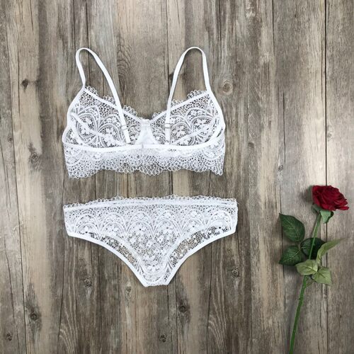 High Quality White Bra Underwear Set Seamless Lingerie women