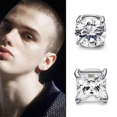 6/8mm Inlay Zircon Punk Magnet Ears Clip Non Puncture Painle