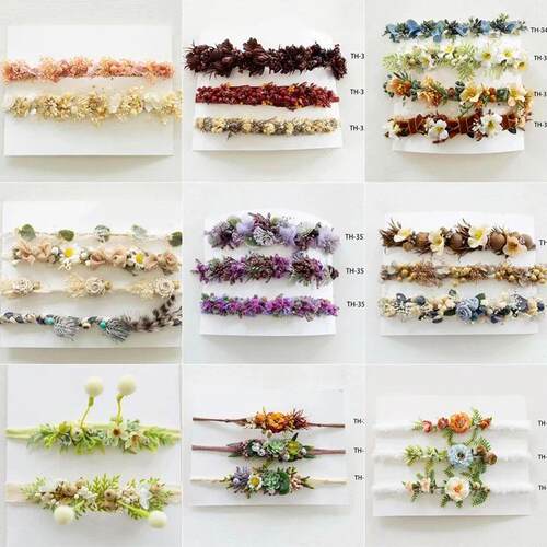 Baby Head Flower Photography Props Adjustable Artificial Flo