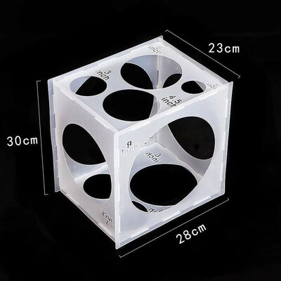 11Holes 2-10Inch Balloon Sizer Box Collapsible Balloons Meas