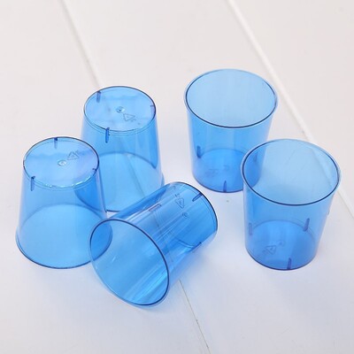 80pcs Disposable 25ml Glasses Cups Plastic Cup Coloured Shot