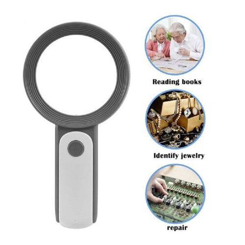 30X Magnifying Glass with Light Handheld Lighted Magnifier