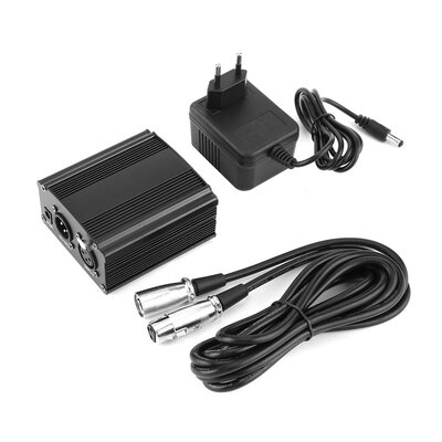 48V DC Phantom Power Supply with Audio Line For Condenser
