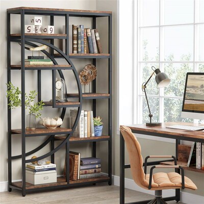 Tribesigns Bookshelf Industrial 5 Tier Etagere Bookcase, Fre