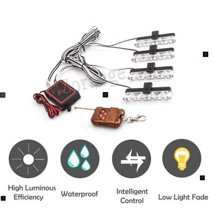 4x4/led LED DRL Ambulance Police Light 12V Fso Auto Strobe W