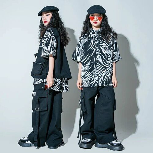 Childrens sreet dance costumes, boys hip-hop rendy set, hi