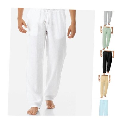 Clothes pants for men linen Trousers Mens Casual Summer man