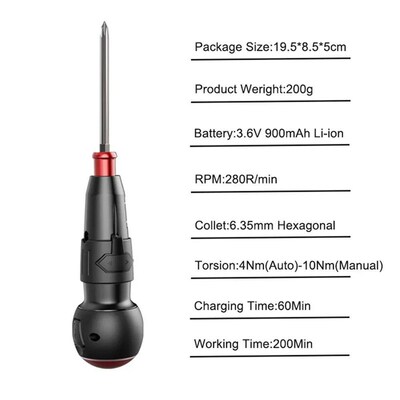 2024 New Cordless Electric Screwdriver 10 in 1 Powerful 3.6V