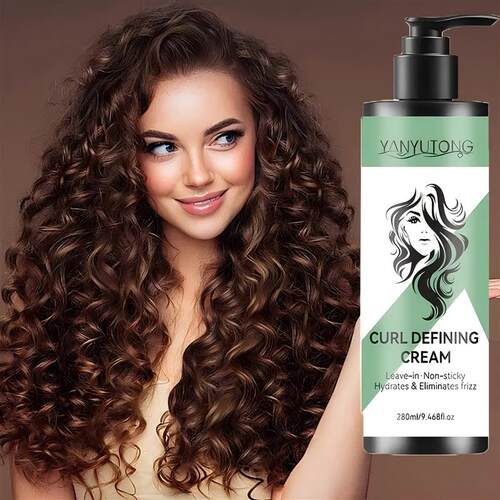 Alcohol-Free Curl Defining Hair Curling Cream Fluffy Bouncy