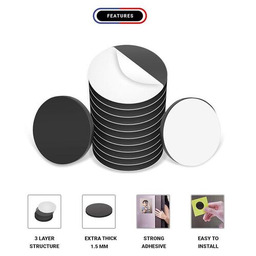 35pcs Self Adhesive Round Flexible Magnet Dots for DIY Craft