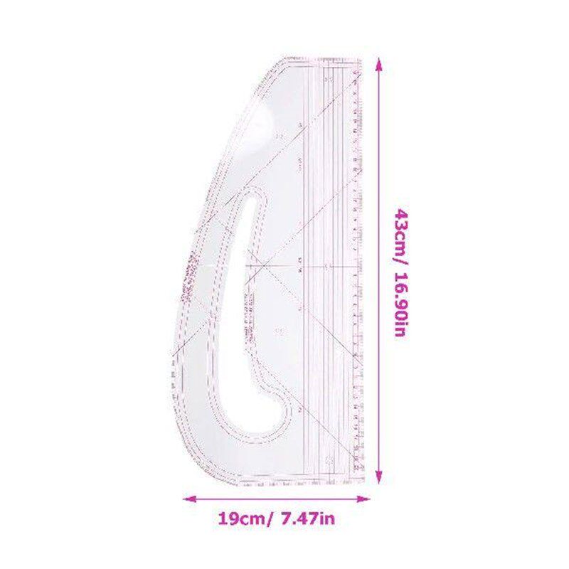 Curve Grading Ruler Pattern Paper for Sewing Hip Tailors - 实物图