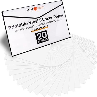 HTVRONT 20 Sheets Glossy A4 Printable Vinyl Sticker Paper Se