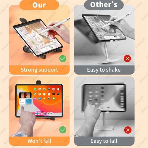 Deskops Stand For Tablet 4.7 to 12.9 inch , Adjustable Foldi