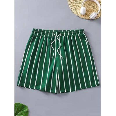Stripe 3D Printed Board Shorts Casual Mens Graphic Short Pan