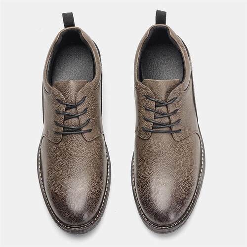 Mens Fashion Burnished Leather Casual Shoes Office Shoes