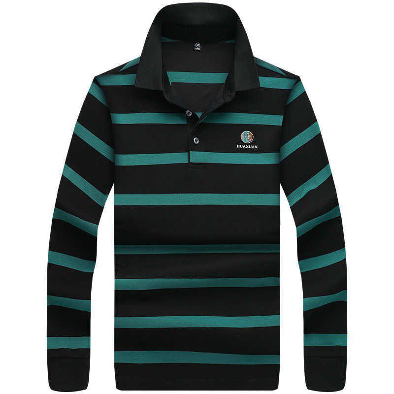 Summer mens stand-up collar -sleeved polo shirt slim e - 实物图