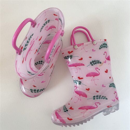Childrens Rain Boots Kindergarten Baby Mid-tube Rain Boots