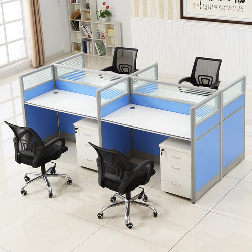 办公家具现代隔断屏风工作位电脑桌四人位卡座职员办公桌椅