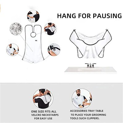Male Shaving Apron Beard Catcher Cape Care Bib Face Shaved H