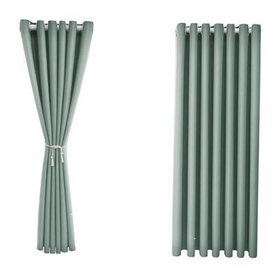 24window screen Hollow Star Faux Linen Blackout Curtains