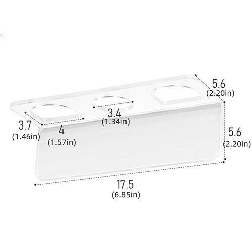 Comb Holder Organizer Acrylic Storage Shelf Clear Transparen