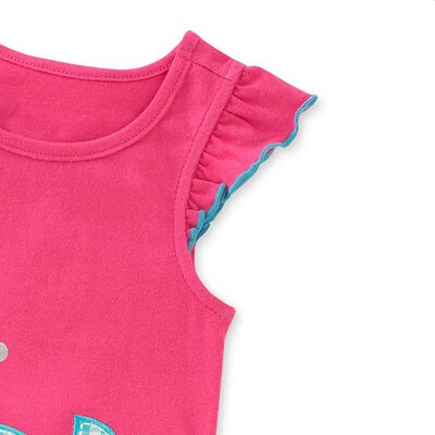 Summer Lattice Girls Suit Knitted Cotton Childrens Short-s