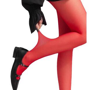 Wine Red Pantyhose Women Long Stockings Tights 打底连体丝袜