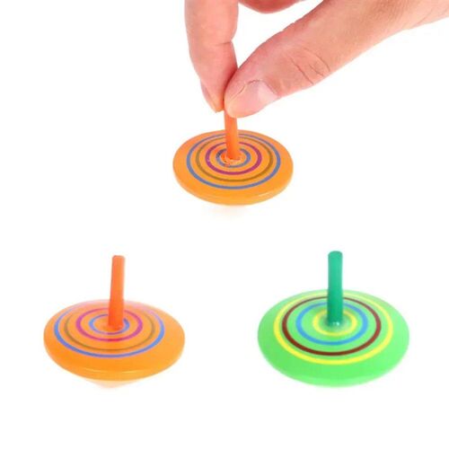 10-30Pcs Fun Wooden Spinning Tops for Childrens Party Gift