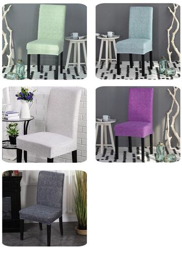 dining chair cover fabric household wood stool set solid