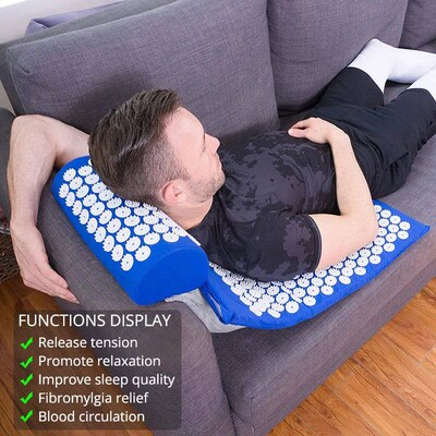 Acupressure Mat Sensi Massage Mat Pillow Set  applicator for