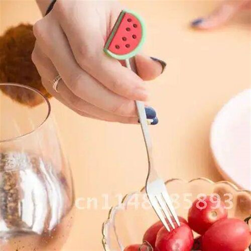 1 Cute Fruit Shaped Stainless Steel Coffee Spoons Dessert