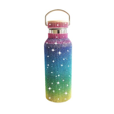 Diamond inlaid 17oz double-layer vacuum insulated cup, diam