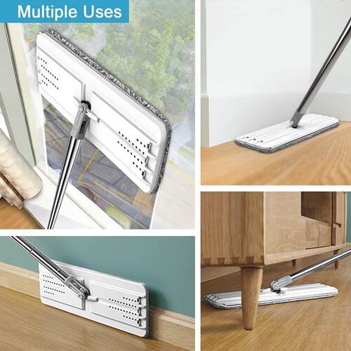 Household mop and bucket set Flat mops with wringer mop pads