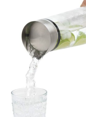 1L/1.5L Thickened Glass Water Bottle With Stainless Steel Li