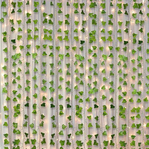 12 pieces of artificial plants hanging often ivy leaves simu