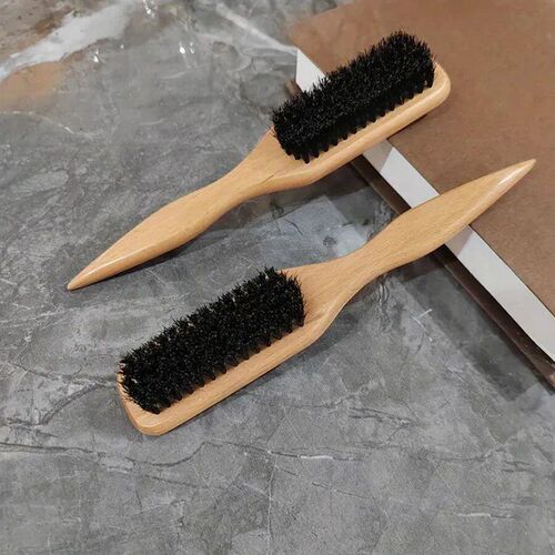 Boar Bristle Slick Back Hair Brush for Sleek tail Bun & Smoo