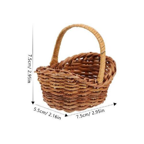 4 Pcs Rattan Flower Basket Woven Baskets Little for Party