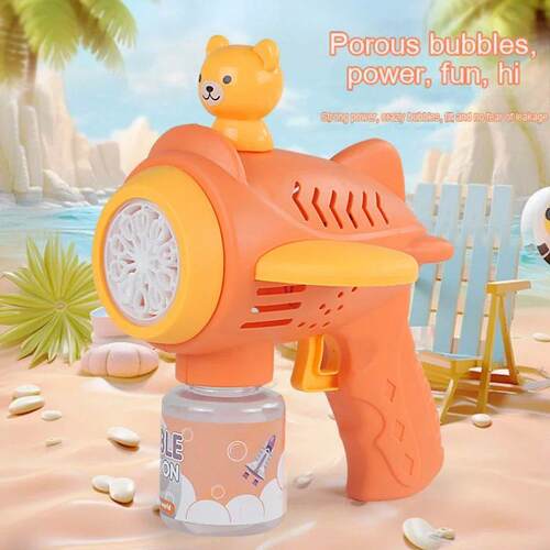 New Little Bear Bubble Gun Kids Toy Bubbles Machine Automati