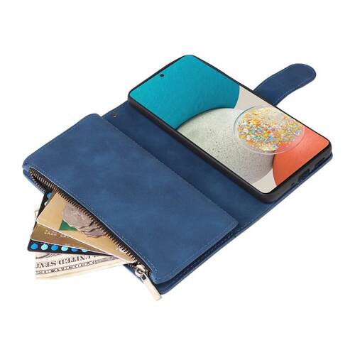 Wallet Zipper Flip Leather Case For  Galaxy A14 A24 A34 A54