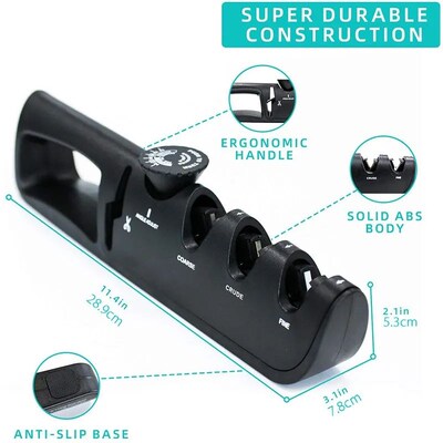 Knife Sharpener Angle 4 Stages Scissors Sharpening stone Pro