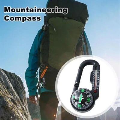 Carabiner Compass Mini Outdoor Survival Tool Hook Design