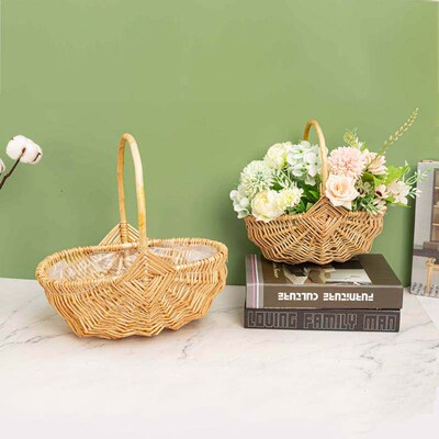 Flower basket rattan weaving willow weaving living room picn
