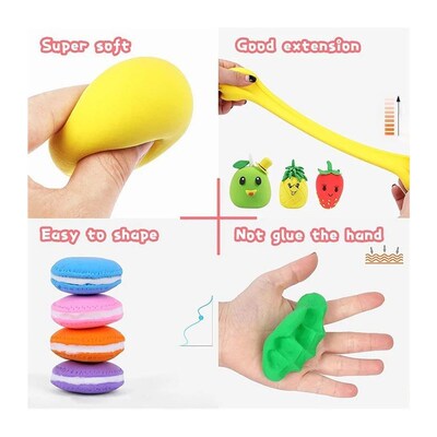 36 Color Super Light Clay Air Dry Polymer Modelling Clay Wit