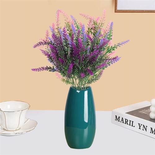 Artificial artificial lavender plant plastic fake flower vas
